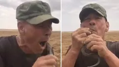 Un fermier din Rusia a murit după ce a vrut să înghită o viperă de stepă
