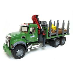 Camion Cherestea MACK cu macara portabilă și bușteni, cod 43252