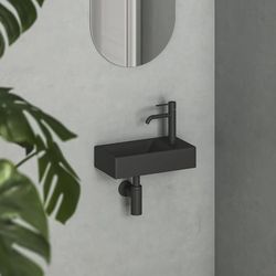 cumpără Lavoar Ravak Veda 400 R 40.8x22.2cm Black matt XJXPD240000 în Chișinău 