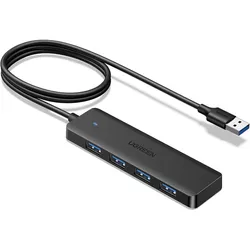 cumpără Adaptor IT Ugreen 35574 HUB 4in1 USB 3.0 to 4*USB 3.0 1M CM219, Black în Chișinău 