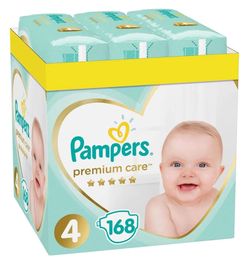 Подгузники Pampers Premium Care BOX 4 (9-14 kg) 168 шт