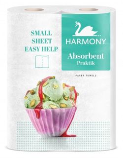 Полотенца бумажные Harmony Practik Extra Quick Absorbtion 2 слоя 11м*2