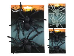 Набор пауков Halloween 2шт, 13cm, 2цвета, пластик