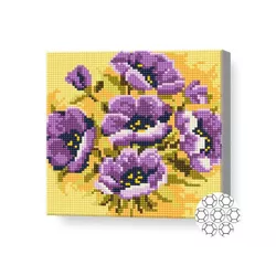 купить Картина по номерам Art Gallery BJ735 Mozaic cu diamante 20x20cm Viole в Кишинёве 
