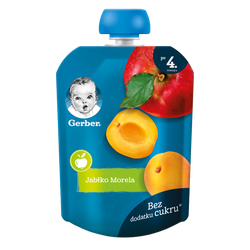 Пюре Gerber яблоко-абрикос, с 6 месяцев, 80г