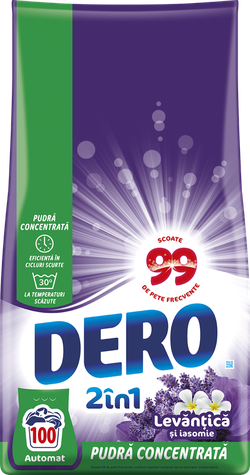 Dero Automat 2in1 Lavantica şi Iasomie 7.5 kg (100 spălări)