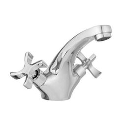 Смеситель для умывальника двухвентильный 1/2 "крестики", хром RJ BREEZE