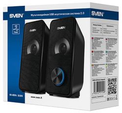 Speakers SVEN "335" Black, 6w, USB power / DC 5V