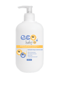 Șampon pentru copii, ACME EcoBaby, 3+, 500 ml., cu extract de bumbac și ulei de in