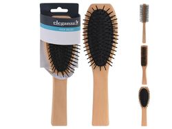 Щетка для волос деревянная Eleganza 21cm, 3 вида