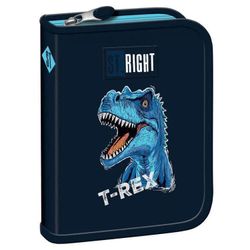 купить Школьный пенал St.RIGHT 56692 Пенал 20,5 x 14 x 3,5 см, синий T-Rex, текстиль в Кишинёве 