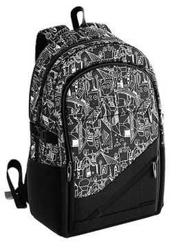 cumpără Rucsac pentru copii Erich Krause 57587 CityLine 47x36x15cm, 19L, negru-alb cu USB în Chișinău 