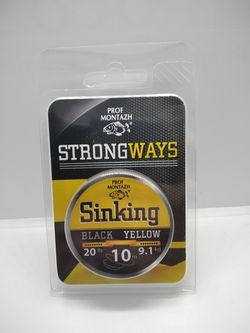 Поводочный материал Black Yellow 20LB, 9.1кг, 10м