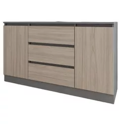cumpără Comodă Smartex (16201) Т4 120cm Grafit+Stejar Deschis în Chișinău 