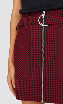 Юбка Stradivarius Красный в клетку 4700/586/100