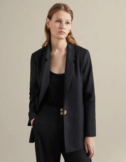 Пиджак Massimo Dutti Чёрный massimo dutti 6047/913