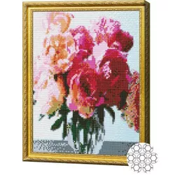 купить Картина по номерам Art Gallery GB83478 Mozaic cu diamante 30x40cm Vaza din sticla cu flori в Кишинёве 