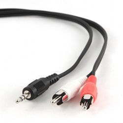CCAB-458   3.5mm stereo plug to 2 phono plugs 1.5 meter cable, Cablexpert, BLISTER