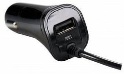 купить Аксессуар для автомобиля Partner 33116 microUSB 2в1 (+USB выход), 2.1А в Кишинёве