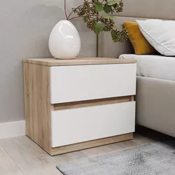 купить Тумбочка Bayro Harmony 550x500x450 сонома фасад белый в Кишинёве 