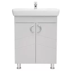 купить Шкаф под умывальник Mashtab 12132 Alpin (ML) cu 2 uși 650x420x850 Bej mat в Кишинёве 
