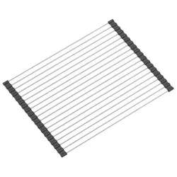 cumpără Uscator pentru vase Helika-AquaSanita RM-3545 Stainless Steel + Silicone (Roll-Up Dish Drying Rack) în Chișinău 