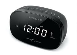 MUSE M-155 CR, Tuner FM, Clocks: Double Alarme, Black