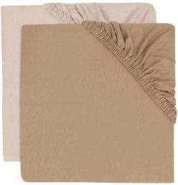 купить Детское постельное белье Jollein 2511-507-68080 Cearsaf cu elastic Jersey Wild Rose/Biscuit, 120x60cm, 2buc в Кишинёве 