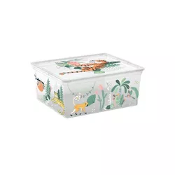 купить Короб для хранения KIS 38589 Коробка с крышкой C-box Tropical M 18l, 40x34xH17cm в Кишинёве 