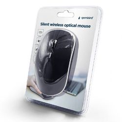 Wireless Mouse Gembird MUSW-4BS-01, Optical, 800-1600 dpi, 4 buttons, Ambidextrous Silent 1xAA Black