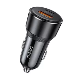 купить Зарядное устройство для автомобиля Yesido Y64 Dual Port 1*USB-A+1*Type-C 50W Max 2.4A, Black в Кишинёве 