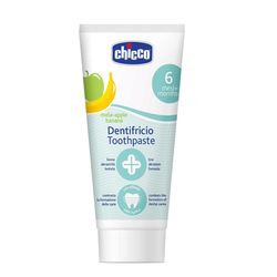 Зубная паста Chicco со вкусом яблока и банана (6+ мес) 50 мл