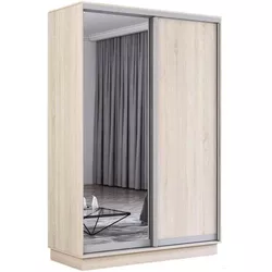 cumpără Dulap Mobildor-Lux Fox uși glisante din oglindă și PAL (130x60x200H cm) Sonoma în Chișinău 