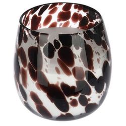 купить Свеча Promstore 48229 Свеча в стеклянном подсвечнике Тюльпан 12x14cm White Brown в Кишинёве 