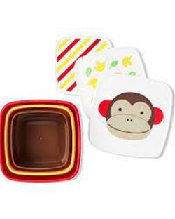 Set 3 cutii pentru pranz Skip Hop Zoo Monkey (3 buc)