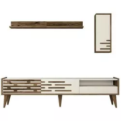 купить Стенка Trendy Valensiya Орех, Кремовый (GTR000150) в Кишинёве 
