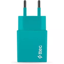 купить Зарядное устройство сетевое ttec 2SCS20MTZ USB to Micro USB 2.1A (1.2m), Turquoise в Кишинёве 