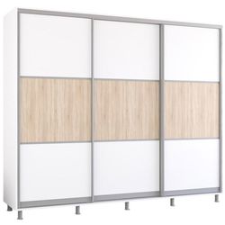 cumpără Dulap Mobildor-Lux Aron uși glisante din PAL orizontal (260x60x200H cm) Alb Brilliant în Chișinău 