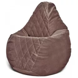 купить Кресло-мешок BeanBag BM6140, Кресло Груша из велюра Maserrati "Romb", XL, коричневый в Кишинёве 