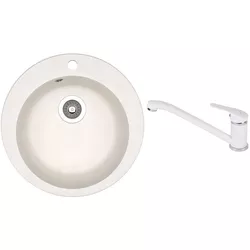 купить Мойка кухонная со смесителем Dr.Gans Gala + SanDonna F 1066 alb в Кишинёве 