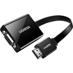 купить Переходник для IT Ugreen 40248 Adapter HDMI to VGA + 3.5mm Audio Converter 0.25M MM103, Black в Кишинёве 