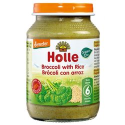 Пюре с рисом и броколли с 4 месяцев Holle, 190 г