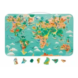 cumpără Tablă dezvoltare Janod J05836 Magnetic world map Dinosaur planisphere în Chișinău 