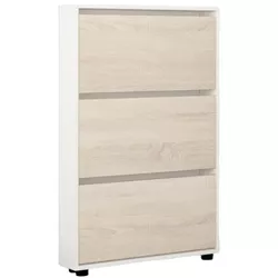 купить Полка для обуви Mobildor-Lux Leo Slim 100x16x125H cm White/Sonoma в Кишинёве 