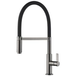 купить Смеситель кухонный Helika-AquaSanita 7003-T COLOS Graphite+black silicon hose в Кишинёве 