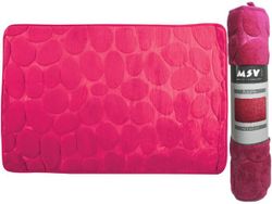Covoras pentru baie 40X60cm MSV Pebble roz, microfibra