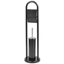 купить Держатель бумаги Hydro S 0430061 + perie WC cu suport, negru в Кишинёве 