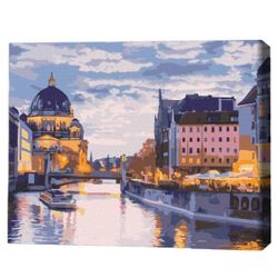 купить Картина по номерам BrushMe RBS52571FC 30x40сm (fără cutie) Canalele din orașul vechi в Кишинёве 