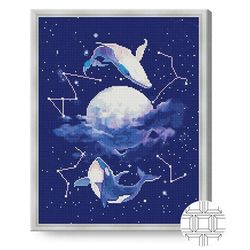 купить Картина по номерам Art Gallery QB206598 Mozaic cu diamante patrate 40x50cm Balena si orca в Кишинёве 