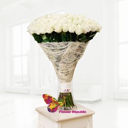 Розы 90 -100 см - белые - Поштучно